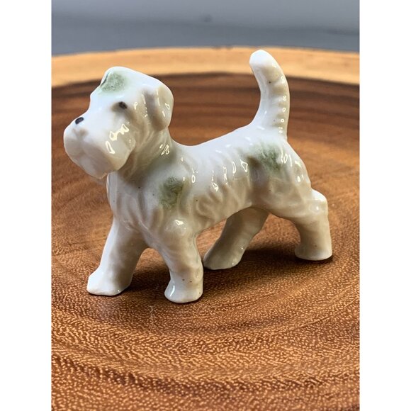 Vintage Japan Porcelain Terrier Dog Figurine 2" Collectible - Picture 1 of 8